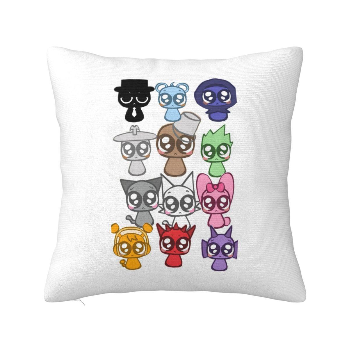 

Sprunki Mr.Sun Kids Character Square Pillowcase Cushion Cover Pillow Case Throw Pillow Cover for Home Bedroom Car 12x12Inch