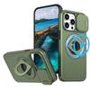 Luxury Magnetic Slide Camera Protection Case For iPhone 16 15 14 13 12 11 Pro Max Plus X XS XR 8 7 For Magsafe Ring Stand Cover