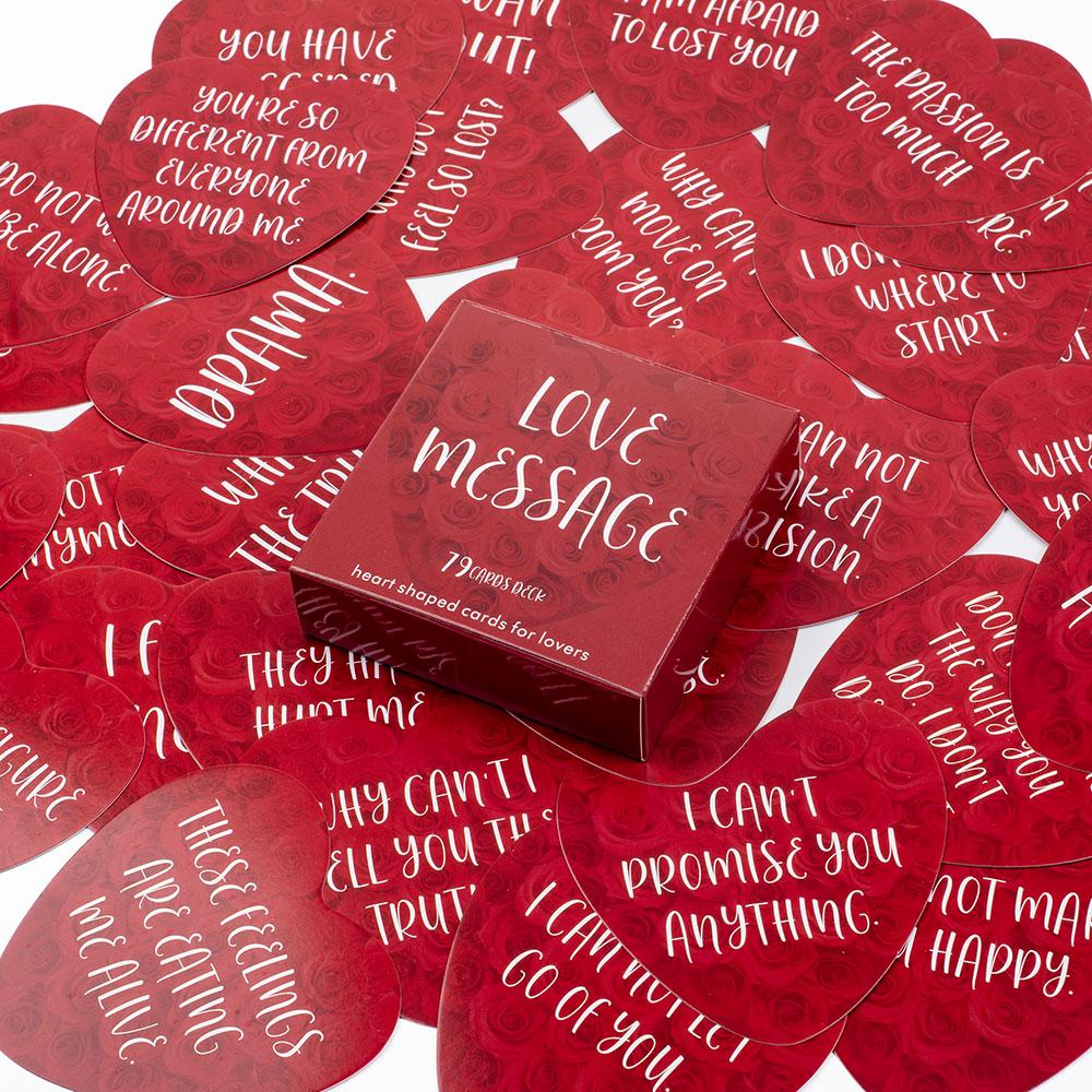 Love Message Oracle Cards 79Cards Heart-Shaped Leisure Entertainment Game Tarot Card