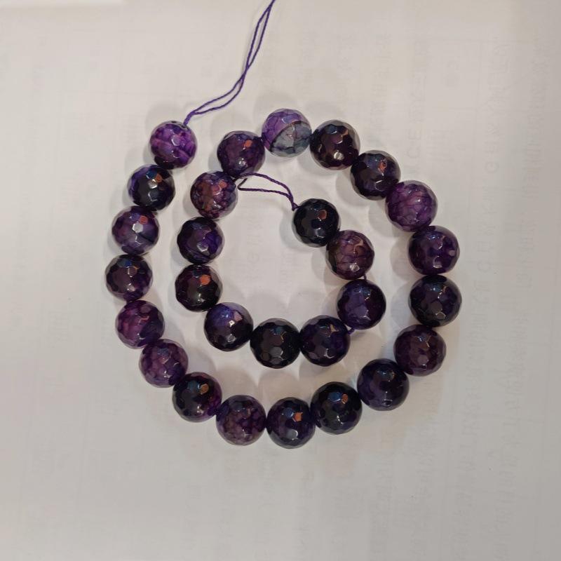 14mm Faceted Round Agate Beads for DIY Jewelry Necklace & Bracelet