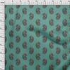oneOone Cotton Flex Fabric Paisley Block Printed Craft Fabric BTY 40 Inch