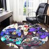 1PC Gaming Controllers Office Round Area Rug, Indoor Mat Suitable ForOffice, Under Office Chairs Bedroom Living Room Home Decor, Room Deco, D131