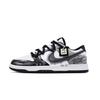 Dunk Street Artist Abrasion Resistant Low Top Skateboard Shoes Unisex Black White Gray HF5441-100(Team1027-)