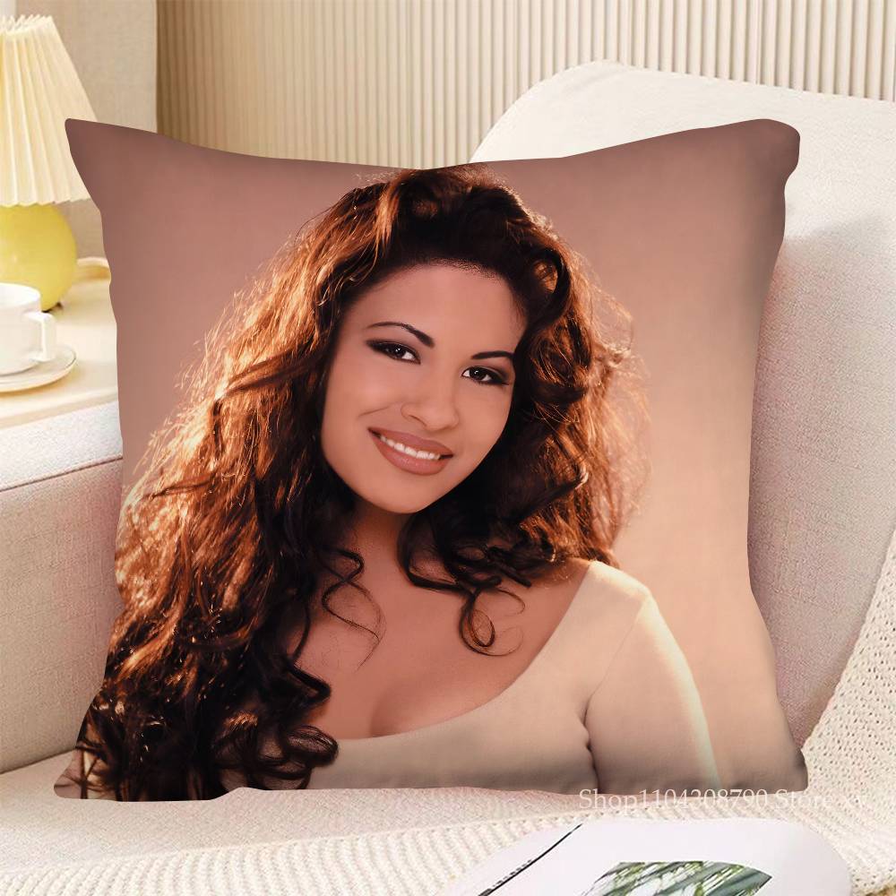 Singer Selena Quintanilla Pillow Case Fashion Square Pillowcase Bedroom Sofa Room Ins Decoration Leisure