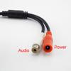 CCTV Camera Surveillance Adapter DC 9V-12V RCA Female Audio Monitor MIC Sound Pickup Microphone for Security IP Camera