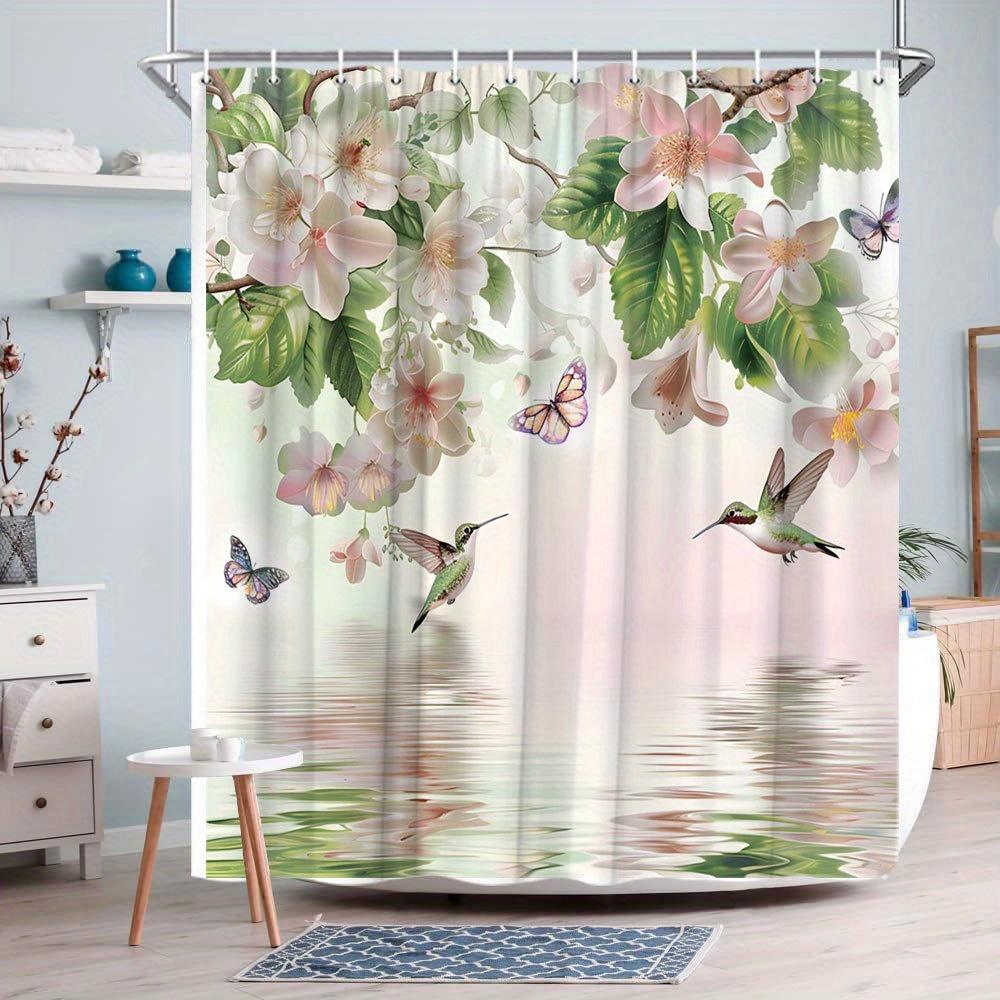 Шторка для душа «Цветочный восторг» - Водостойкая ткань для ванной комнаты - Идеально для любителей природы и сада 70x100cm