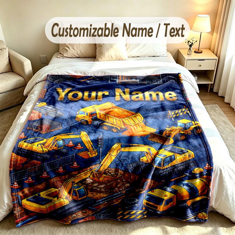Adventure Journey Theme Soft Blanket Personalized Custom Name Text Print Warm Blanket Home Sofa Bedroom Decor