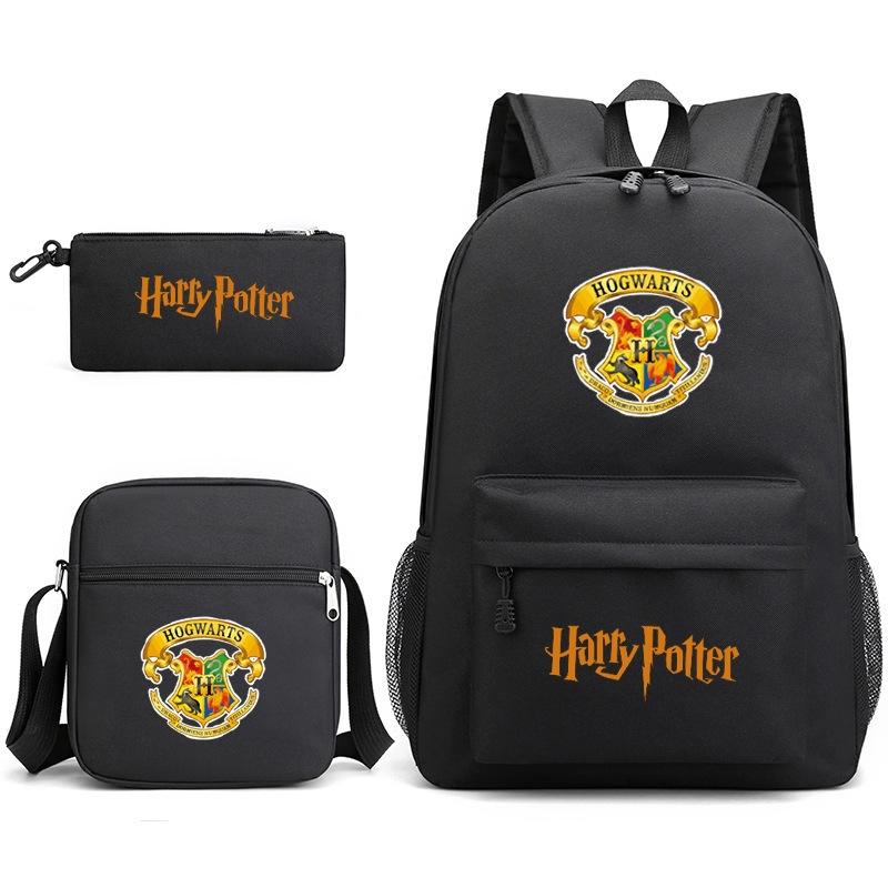 Harry Potter Academy Badge Harrypotter Backpack Student Schoolbag Shoulder Bag Pencil Case 3PCS Set