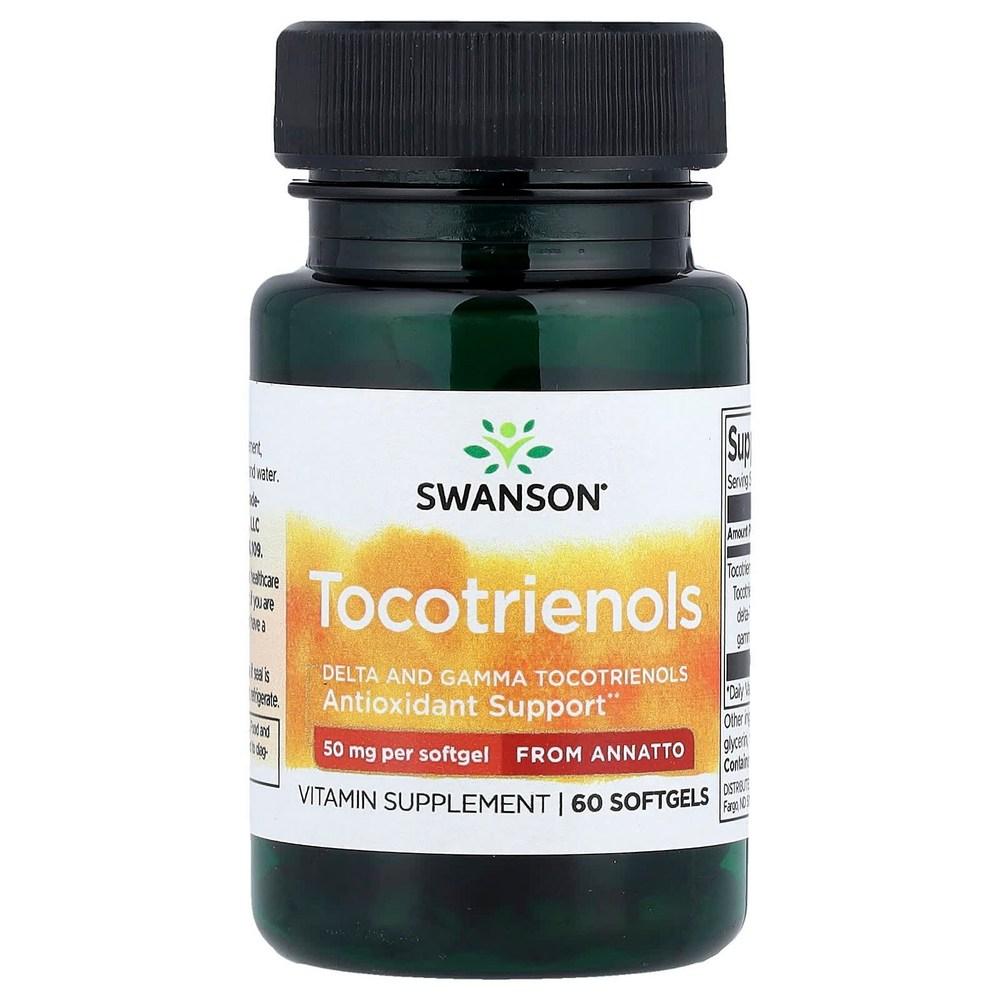 Swanson Tocotrienols Vitamin E Tocotrienol 50mg Softgels 60 Tablets 1 Pcs