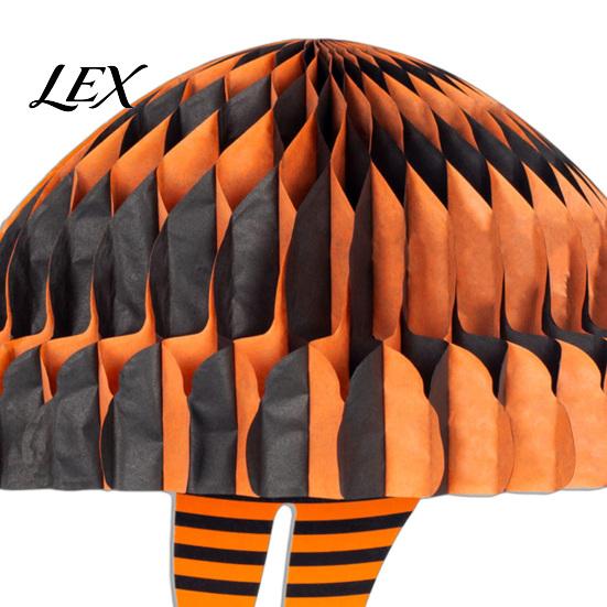 Seasonal Lawn Ornaments Halloween Honeycomb Witch Leg Ornament, Foldable Paper Creepy Garden Hanging Decoration for Party, Holiday Home Decor Festive