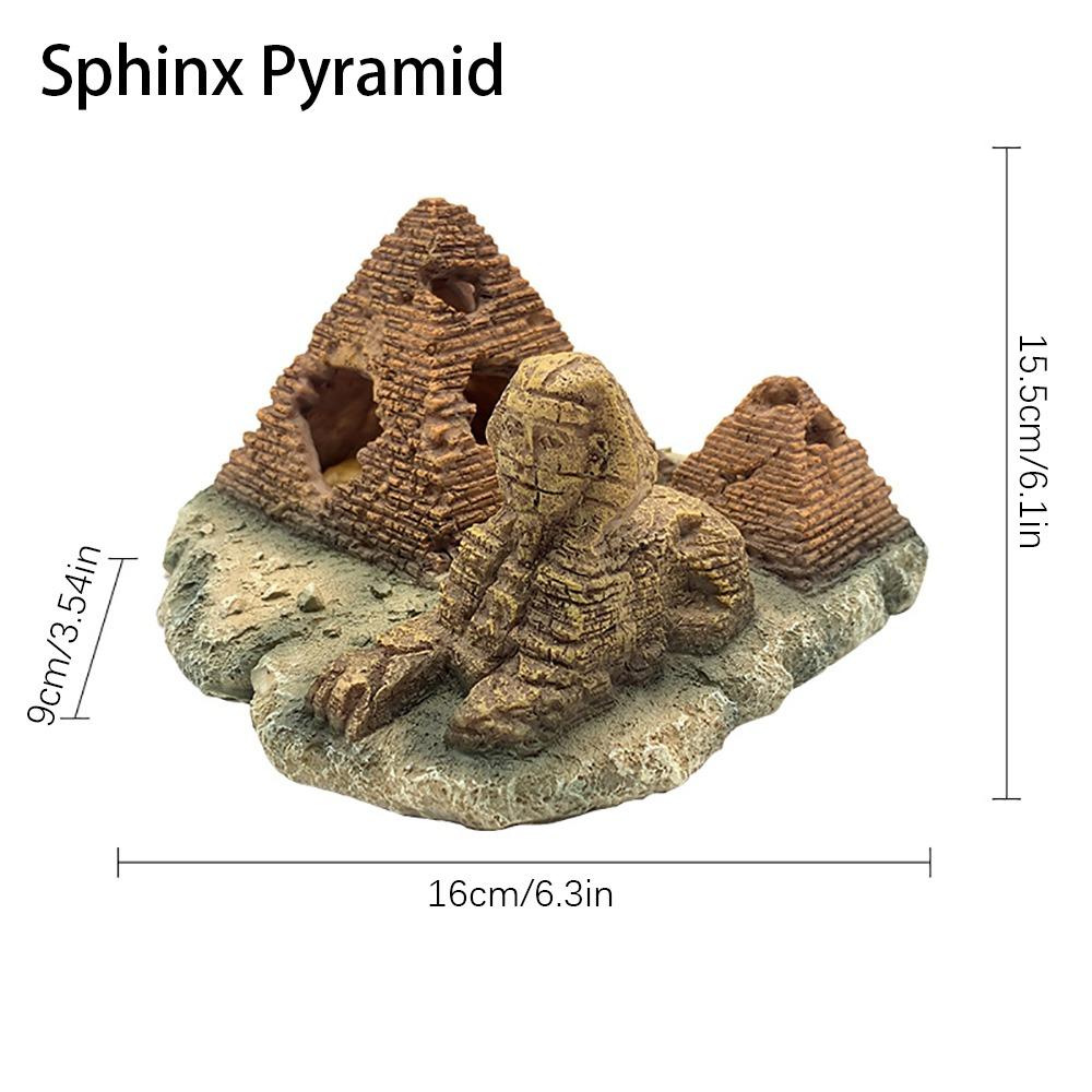 

Resin Reptiles Landscape Ornaments Egyptian Pharaon Egyptian Pharaon Pyramid Statue Home Decor Sphinx Pyramid