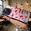 Cherry and Bow Pattern Shockproof Phone Case for Iphone 16 15 14 13 12 11 Pro Max/Mini Anti-Scratch Premium Hard Cover