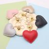Golden Bell Heart PU Leather Couple Bag Keychain Ornament
