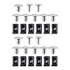Complete 28Pcs Metal Fastener Set with Plastic Inserts Not Loosening Auto Screws Replaces 90674TY2A01 for Vehicle