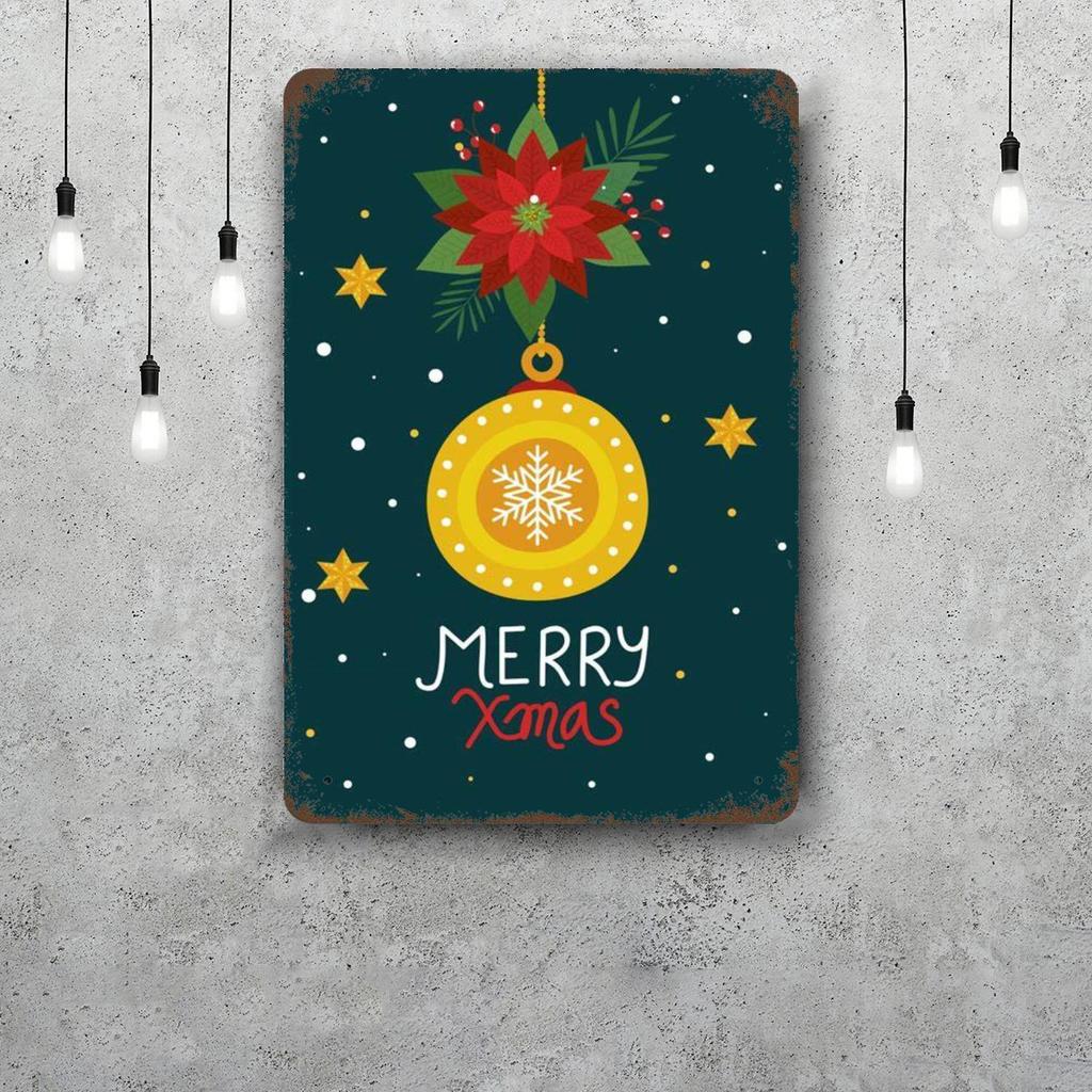 merry christmas Funny Bar Metal Sign Retro Plaque Vintage Sign Alcohol Drinker Pub Club Man Cave Kitchen Wall Decoration