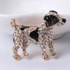 Sparkling Dog Brooch Novelty Lapel Pins Fashion Jewellery Pins  Suit Coat Accessories