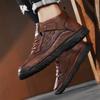 Herren Handgenähte Stiefeletten Outdoor High Top Freizeitschuhe Vintage Leder Rutschfest Abriebfest Bequem für den täglichen Gebrauch