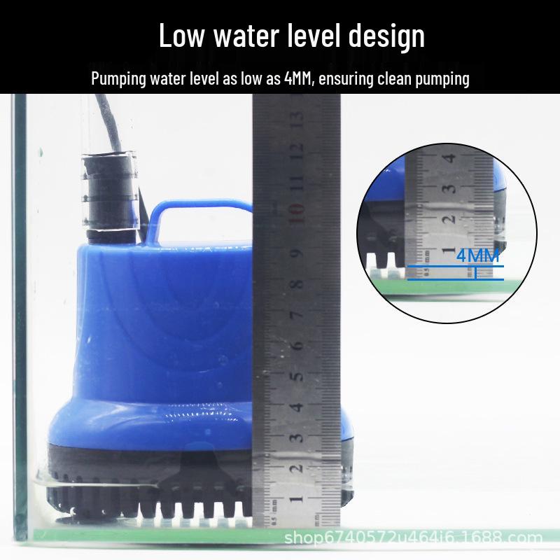 Compact Silent Submersible Aquarium Water Pump with Bottom Suction and Circulation Filter