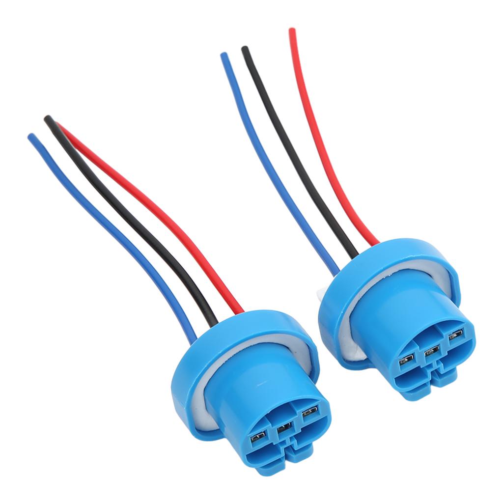 2Pcs Brake Light Socket Female Head Lightweight Compact Convenient Practical Pigtail Light Socket