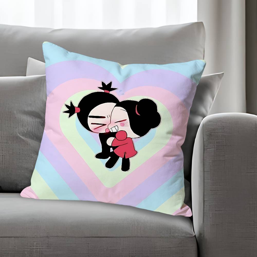 PPucca Love GGaru Cute Various Sizes Square Pillow Case For Car Home Bedchamber Decor Custom Valentine gift