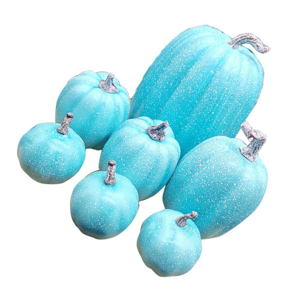 7 Pcs Artificial Pumpkin Cute Lifelike Foam Pumpkins for Autumn Holiday Decor