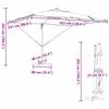Cantilever Sun Umbrella Black 352 x 251 x 265 cm Polyester and Aluminum