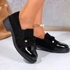 Fashion Shoes for Women Spring Autumn Fashion Office Pumps Bow Tie Round Toe Square Heel Platform Shoes