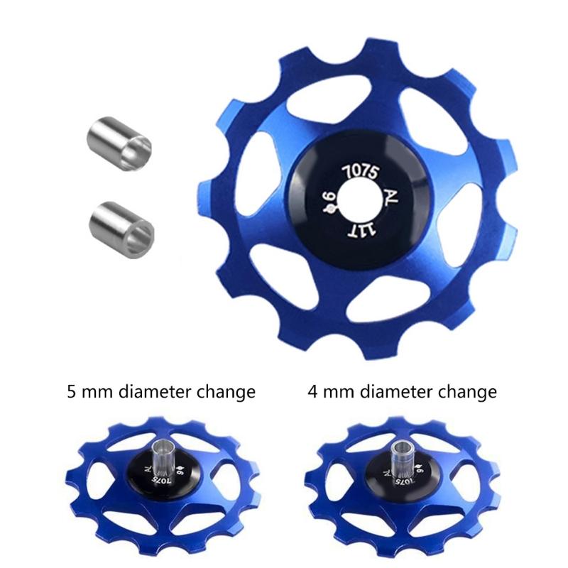 Bike Rear Derailleurs Pulleys Steel Bearing Pulleys 11T Aluminiums Alloys Jockeys Wheel Bike Part Easy Installation
