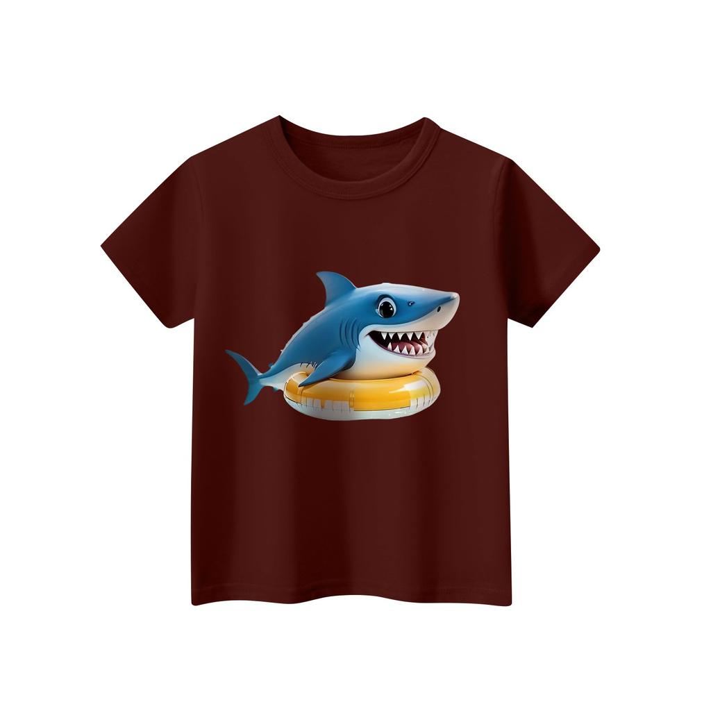 Kinder Kurzarm-T-Shirt mit Tiermuster, für den Alltag und Freizeit