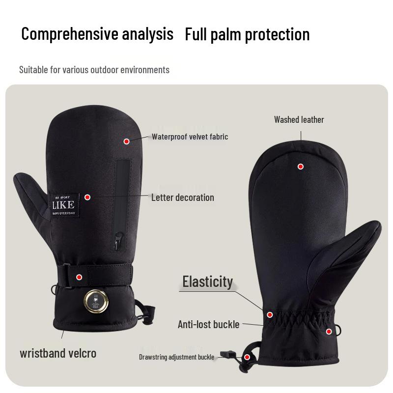 Self-Heating Electric Thermal Gloves - Waterproof for Winter Riding