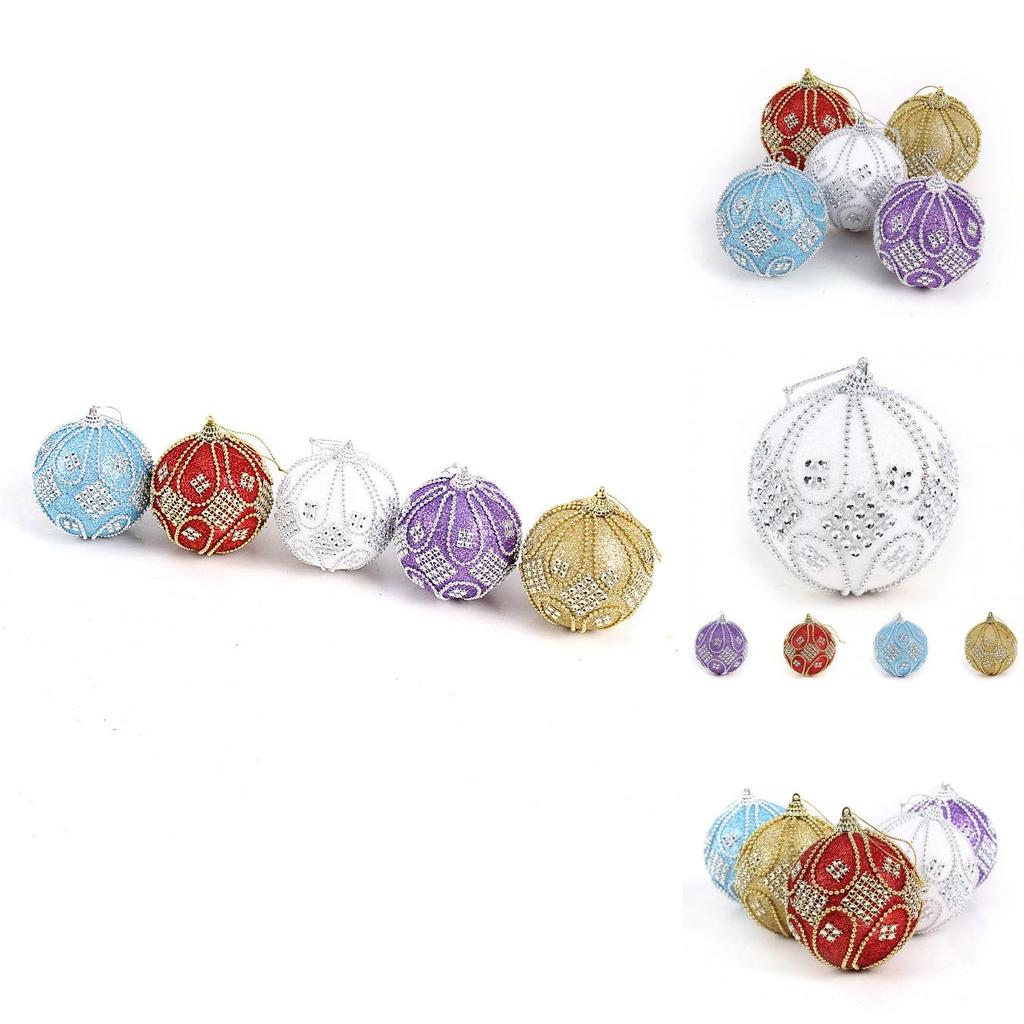 Christmas Rhinestone Glitter Baubles Balls Xmas Tree Ornament Decoration 8cm Hot