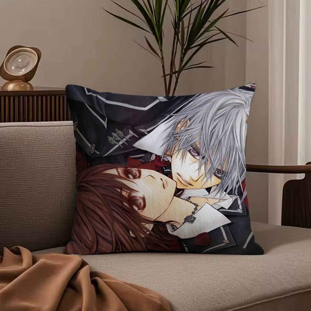 

Anime V-Vampire k-Knight Pillow Case Anti-dustmite Pillowcase Invisible zipper silky short plush Sofa cushion cover 30X30cm