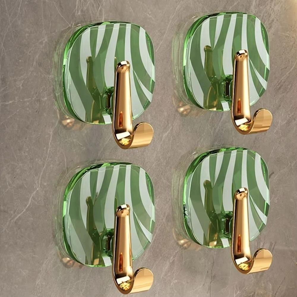4 Pieces Set Strong Load-bearing Bathroom Hook Luxury Self Adhesive Hook  Home Organization Use
