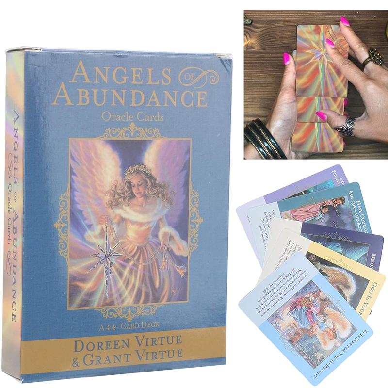 Angels Of Abundance Oracle Cards Full English 44 Cards Deck Tarot Mysterious Divination Family Friend Party Board Game