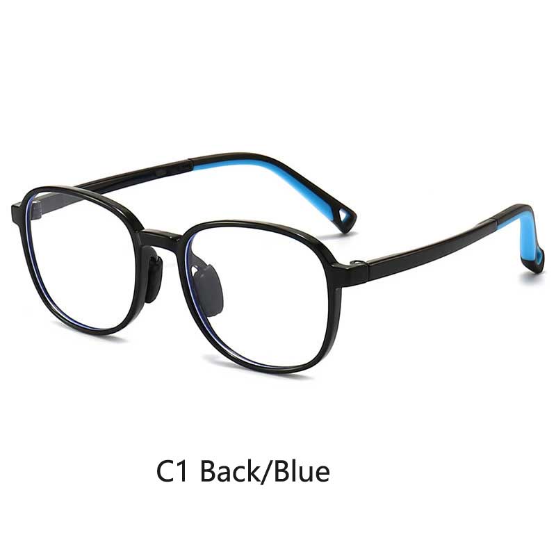 

2024 New Boys Girls Silicone Prescription Glasses Frame Kids Sqaure Blue Light Glasses Custom Children Myopic Hyperopic Glasses