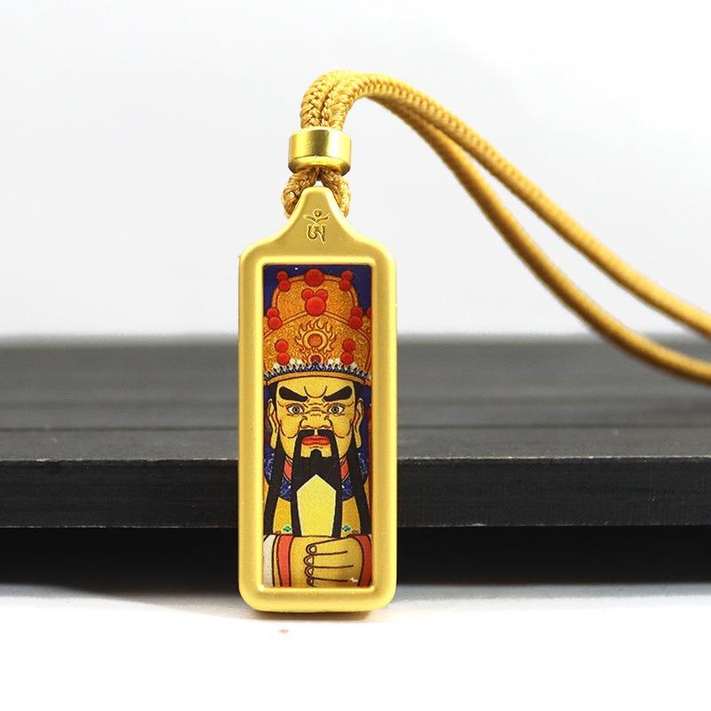 Sacred Tara Thangka Necklace Gold Plated for Spiritual Growth and Protection