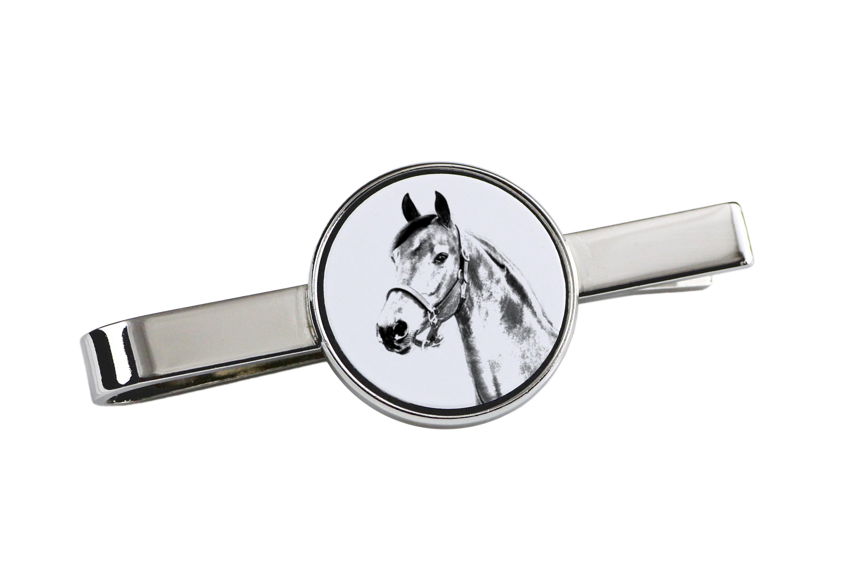 

Morgan Horse - tie clip with a horse, personalized tie clip, a unique gift for a man from the Art-Dog brand