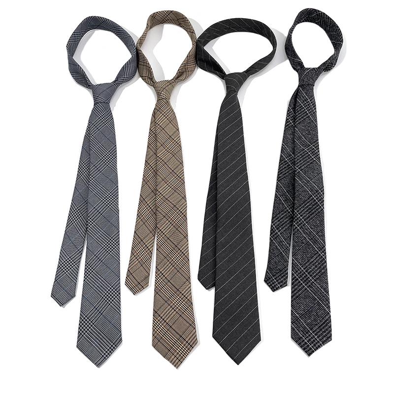 Korean version casual necktie fashion retro plaid men and women neck tie classic tie