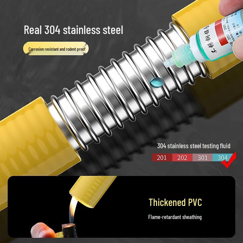Haili 4m 304 Stainless Steel Corrugated Gas Hose