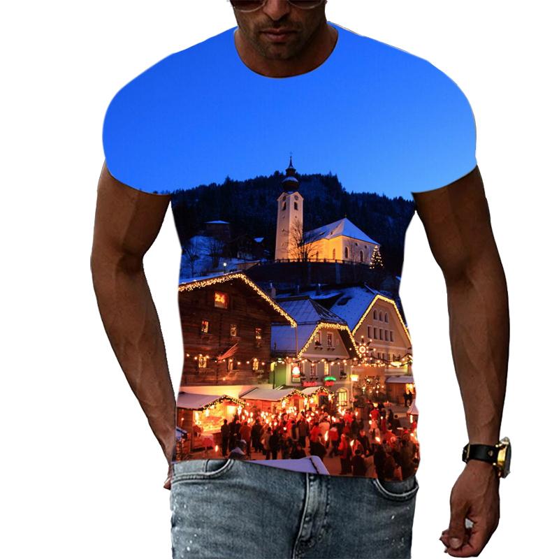 New Unisex Celebrate Christmas T-shirt With Print Fashion Casual Creative Trend Men's T-shirt Summer Interesting Hip Hop Tshirt