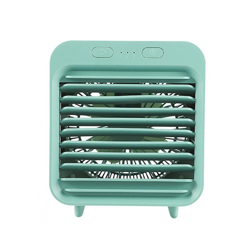 Portable USB Rechargeable Air Cooler - 3-in-1 Mini AC Fan with 7 Color LED, 4000mAh Battery for Home/Office/Camping