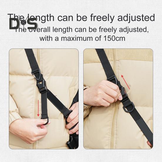 Outdoor Camping Crossbody Bag Strap Adjustable Length Quick Release Extensible Shoulder Strap with Multi-Hanging Ring