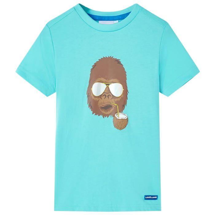 Children's T-shirt with Short Sleeves Aqua 92/104/116/128/140