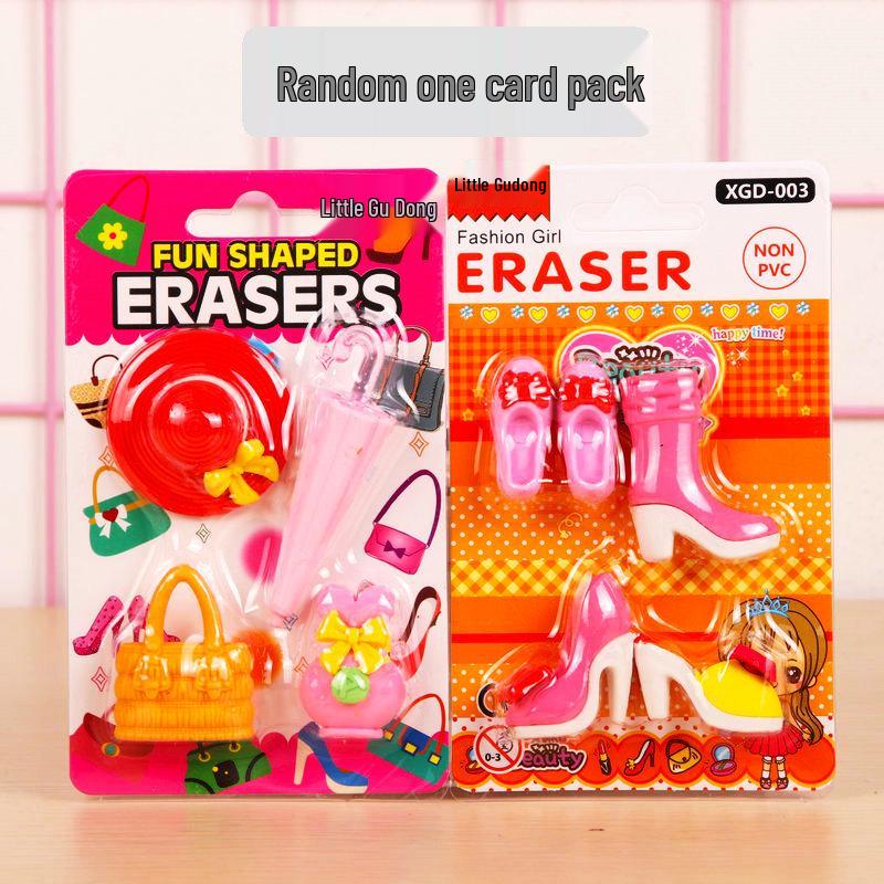 Adorable Cartoon Mini Eraser Set for Students – Perfect Back-to-School Gift