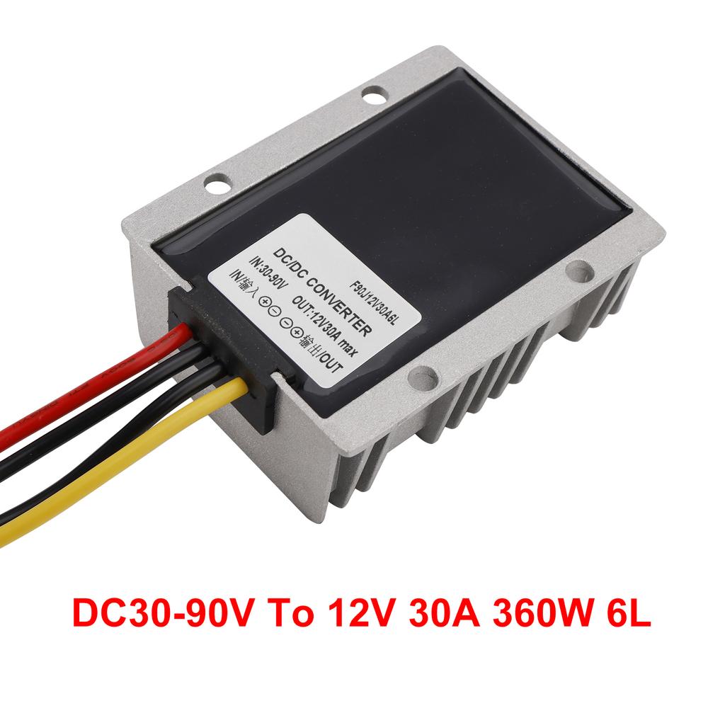 WaterProof 30-90V To 12V 30A 360W Step Down DC/DC Power Converter Regulator