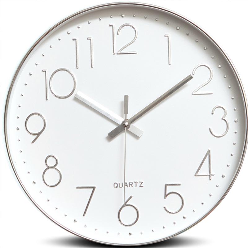 30cm Quartz Silent Wall Clock for Living Room - Creative, Wall-Mounted Design