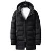 Winter Wear Men's Thickened Warm Medium and Long Hooded Clothes Men's Jacket Loose Coat Men