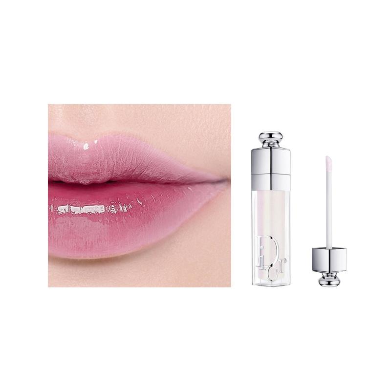 DIOR Enchanting Lip Plumping Lip Gloss, Hydrating, Moisturizing, Soft and Non-sticky, Pure Lustful Lips, Cosmetics 002 Opal No Gift Box Gift Bag белый