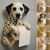 Resin Dog Toilet Paper Holder 3D Dog Shape Wall Mount Tissue Dispenser  Bathroom