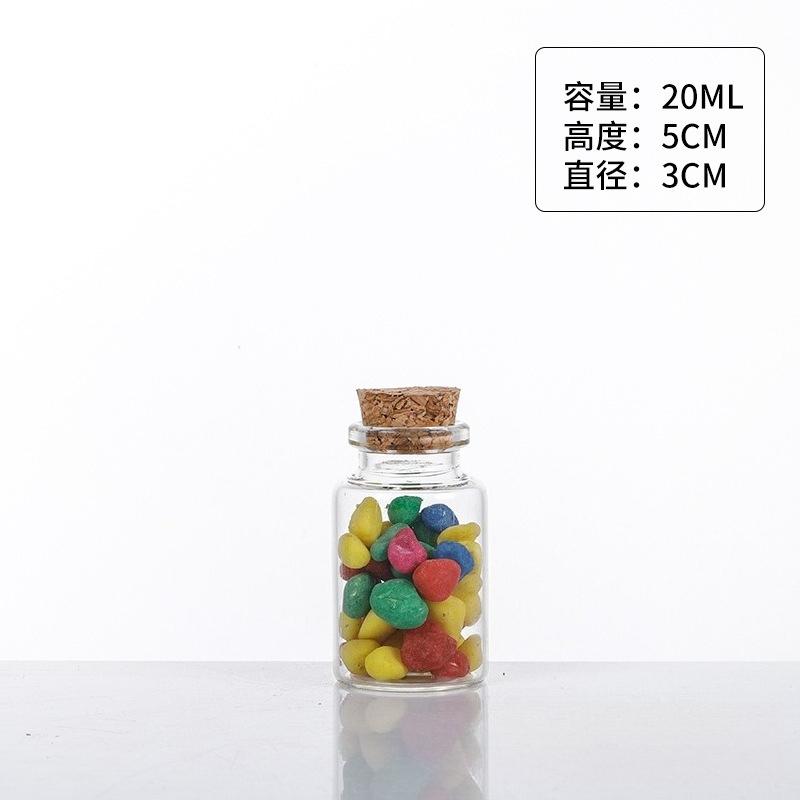 Multi Specification Household Cork Stopper Subpackage Bottle 30mm Diameter Transparent Glass Vial Creative DIY Decoration Tools